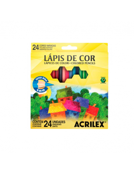 Set de 24 lápices de colores, ACRILEX