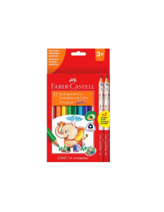 FABER CASTELL Lápices de Colores Jumbo 12+2
