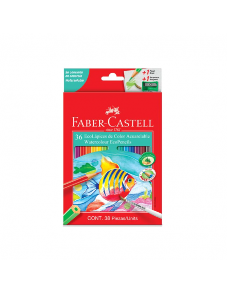 FABER-CASTELL Colores acuarelables 36 unidades