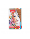 Lápices de colores acuarelables en caja metálica 12uds, MAPED