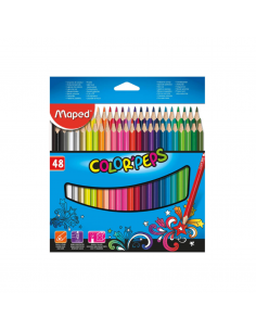 Lápices de colores 48 uds  caja de cartón, MAPED