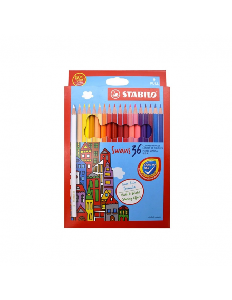 Lápices de colores de 36 uds largos, STABILO