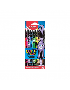 Lapices de colores de 12 unid, Color Peps Monster, Maped
