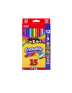 Cra-Z-Art  LAPICES DE COLORES BORRABLES SET 15 PCS