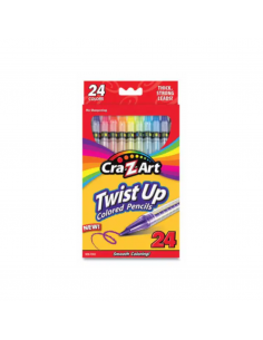 Cra-Z-Art LAPICES DE COLORES TWIST UP SET 24 PCS