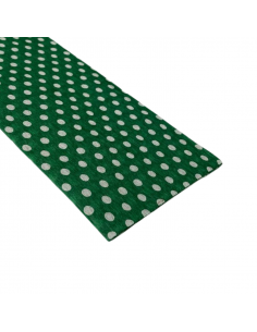 Papel crepe verde con puntos blancos, ACRICOLOR