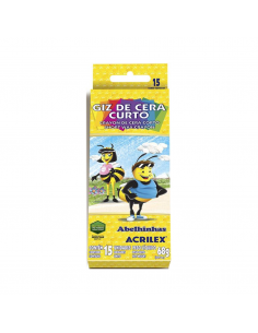 Kit 15 crayones de cera, ACRILEX