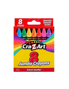 Cra-Z-Art  CRAYONES LAVABLES JUMBO SET 8 PCS