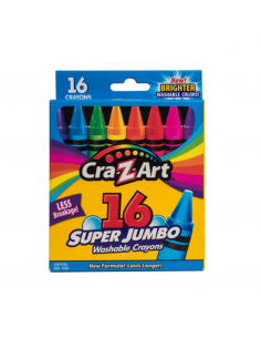 Cra-Z-Art CRAYONES LAVABLES SUPER JUMBO SET 16 PCS