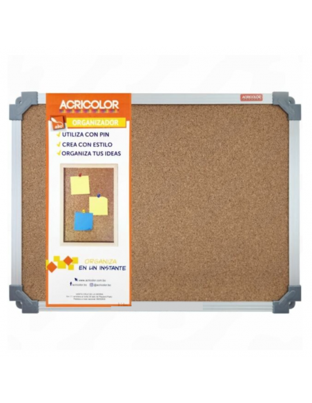Pizarra de corcho 40x30cmACRICOLOR