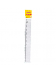Regla de 30 cm cristal, ACRICOLOR (waleu) NEW LINE