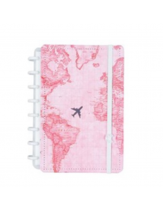Cuaderno Inteligente By Gocase Mapa Mundi Rosa A5
