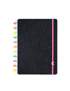 Cuaderno Inteligente Lets Glitter Neon Black Grande