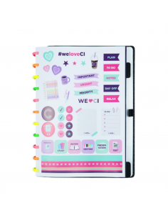 Cuaderno Inteligente Lets Glitter Neon Black Grande