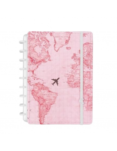 Cuaderno Inteligente By Gocase Mapa Mundi Rosa Grande