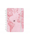Cuaderno Inteligente By Gocase Mapa Mundi Rosa Grande
