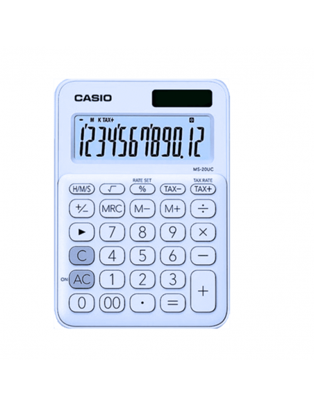Calculadora de Escritorio CASIO 12DG LB - MS-20UC-LB-N-DC