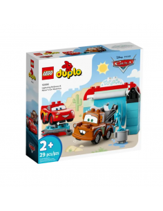 El túnel de lavado con flas Mcqueen y Martin LEGO