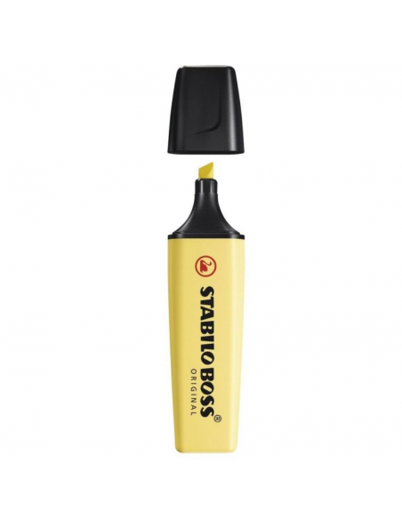 Resaltador Boss Pastel Amarillo Cremoso STABILO