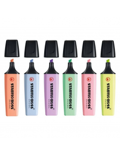 Resaltador Stabilo Boss Pastel blister de 6 Unidades