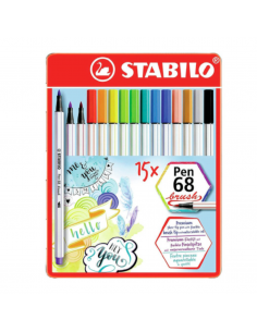 Rotulador de fieltro con punta de pincel, STABILO
