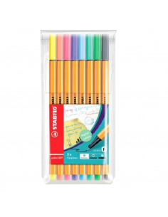 Micropunta Point 88 x8 Unidades Pastel STABILO