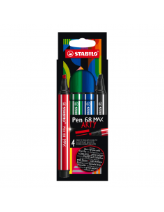 Marcador Pen68 Max Arty 4Unidades STABILO