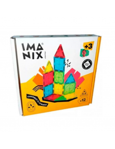 IMANIX - Juego de Construcción Magnético de 12 Piezas IMANIX