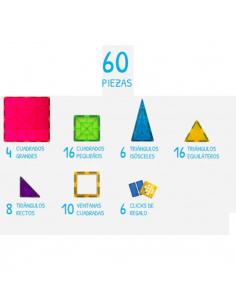 Juego de Construcción Magnético de 60 Piezas IMANIX