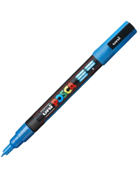 Marcador Azul Glitter 1.3mm PC-3M POSCA