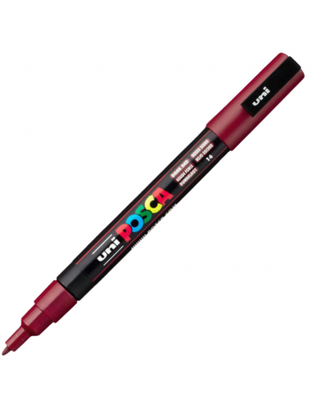 Marcador Rojo Oscuro 1.3mm PC-3M POSCA