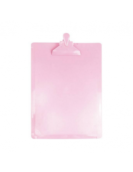 Tablero Plástico Rosa Pastel, Tamaño Oficio, DELLO