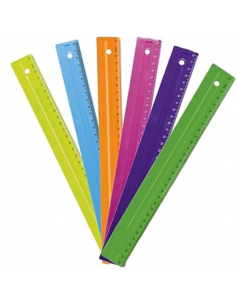 DELLO Regla 30cm Color Naranja