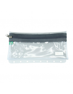 Estuchera Crystal Cool Grey, Cuaderno Inteligente