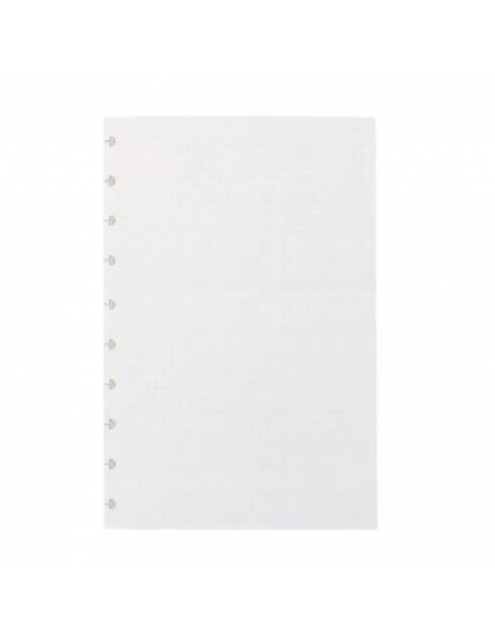 Cuaderno Inteligente Refil Hojas con puntos Linea Blanca Grande de 90g