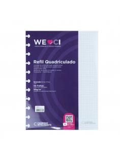 Cuaderno Inteligente Refil Cuadriculado Grande de 90g