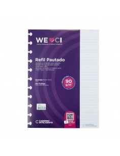 Cuaderno Inteligente Refil Hojas Pautadas Grande de 90g