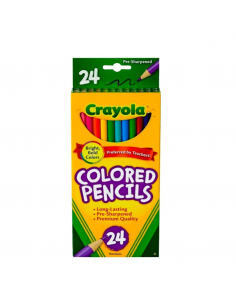 Lápices de colores largos 24 uds, CRAYOLA