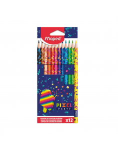MAPED Lápiz de Color Pixel Party X12