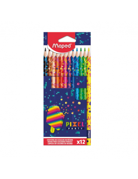 MAPED Lápiz de Color Pixel Party X12
