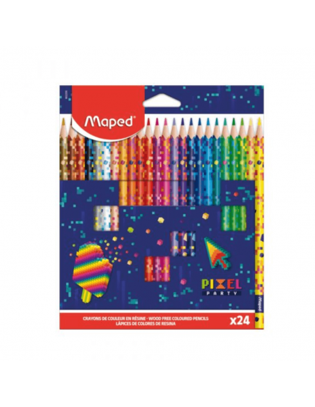 MAPED Lapiz de Color Pixel Party X24