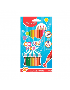 MAPED Set de 12 Colores Maxi Jumbo