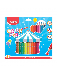 MAPED Lápices de 24 Colores Peps Maxi Jumbo