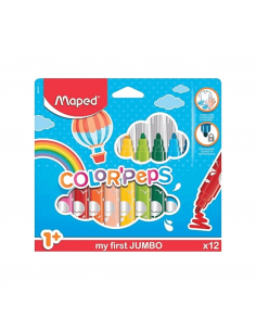 MAPED Marcadores Jumbo 12 Color Peps