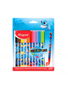 MAPED Marcadores Ocean Deco 12 colores