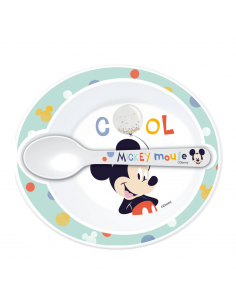 STOR Set de Platillo de2 Piezas para niños Mickey Mouse