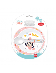 STOR  Set de Platillo de 2 Piezas para Niñas Minnie Mouse STOR