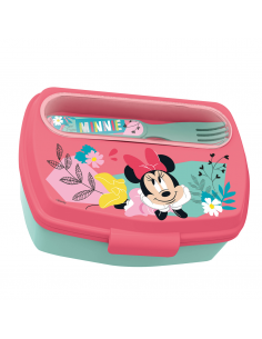 STOR Táper con Cubiertos Funny Minnie Mouse