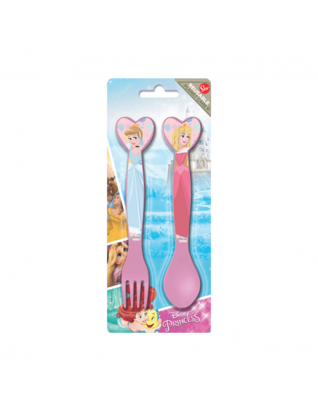 STOR Juego de Cubiertos de 2 Piezas Princesas Disney