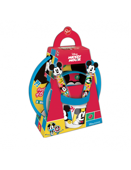 STOR Set de Vajilla Antideslizante Mickey Mouse